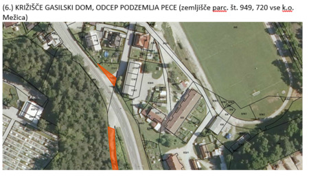 6. KRIŽIŠČE GASILSKI DOM MEŽICA-ODCEP za PODZEMLJE PECE